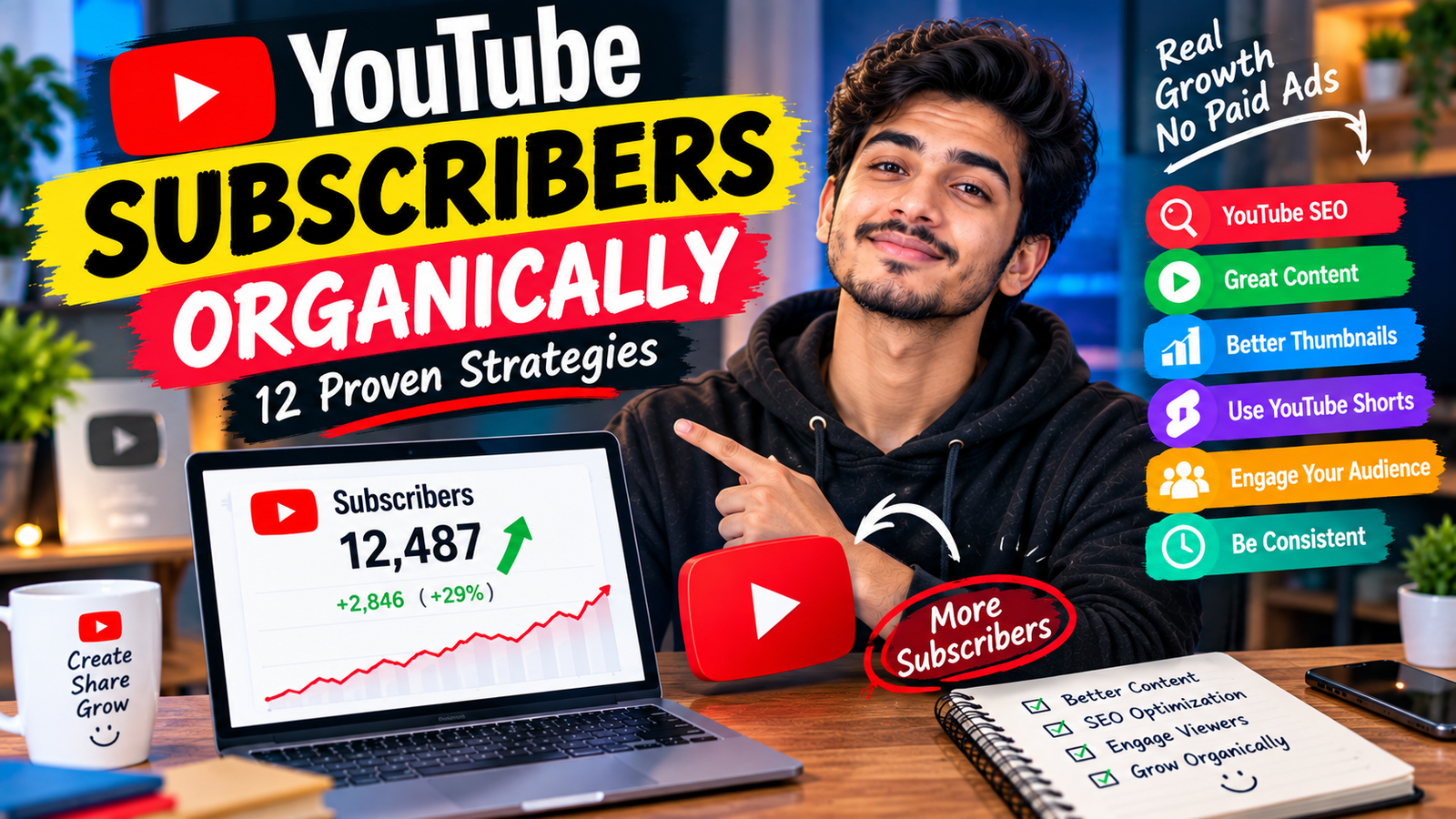 How to Get YouTube Subscribers Organically: 12 Proven Tips