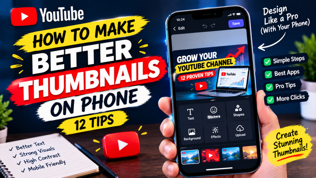 How to Make Better YouTube Thumbnails on Phone: 12 Tips