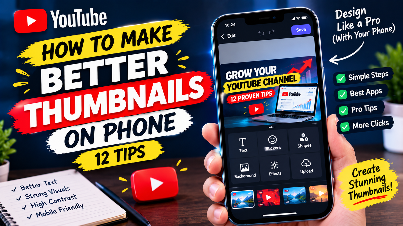 How to Make Better YouTube Thumbnails on Phone: 12 Tips