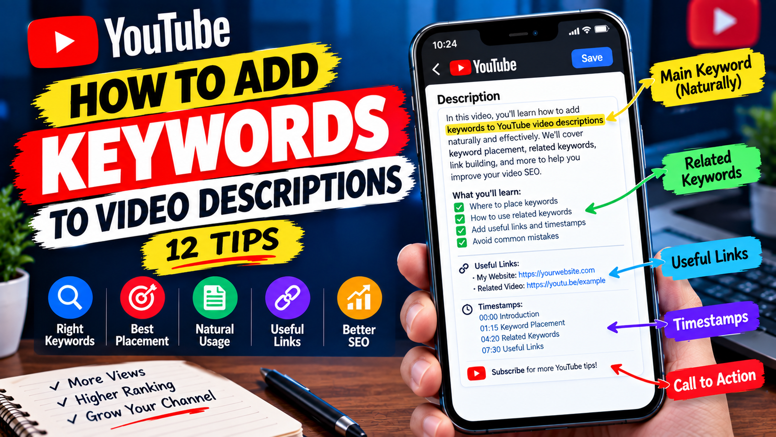 How to Add Keywords to YouTube Video Descriptions 12 Tips