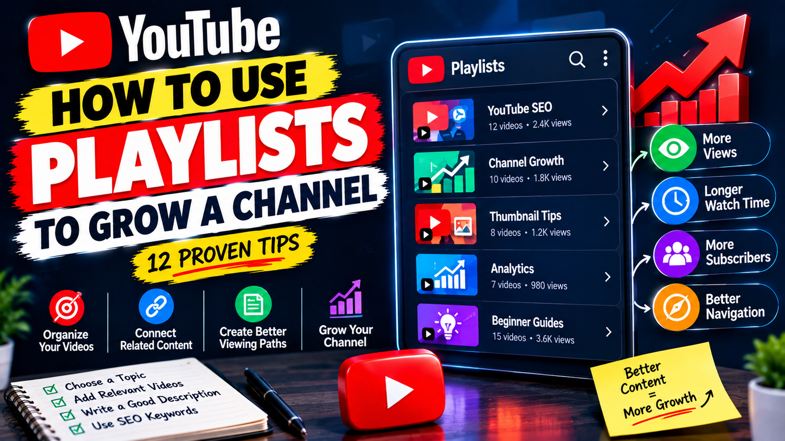 How to Use YouTube Playlists to Grow a Channel 12 Proven Tips