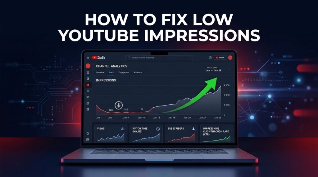 how to fix low YouTube impressions