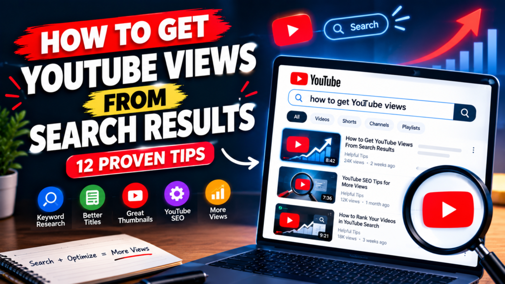 how to get YouTube views from search results