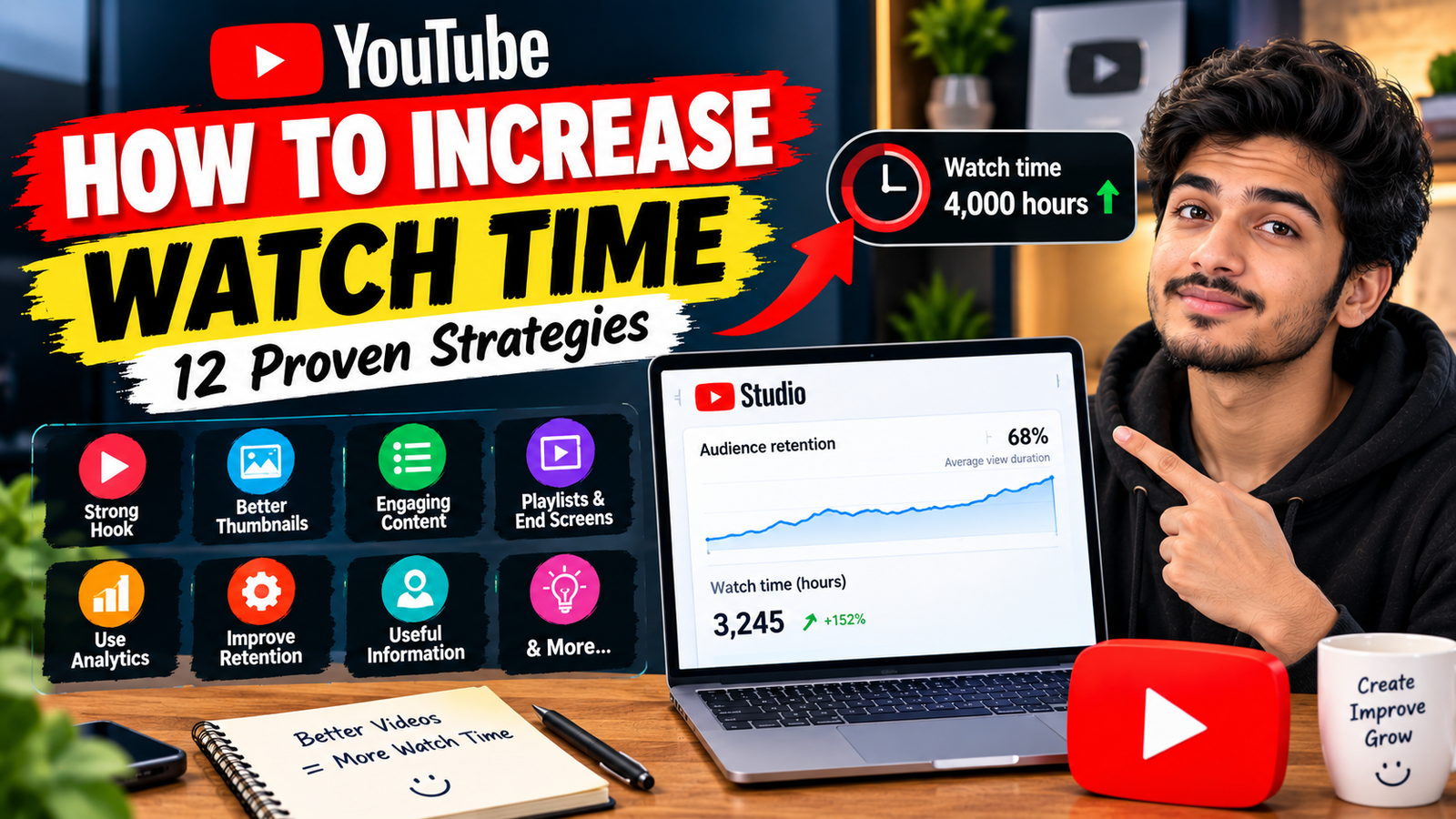 how to increase YouTube watch time