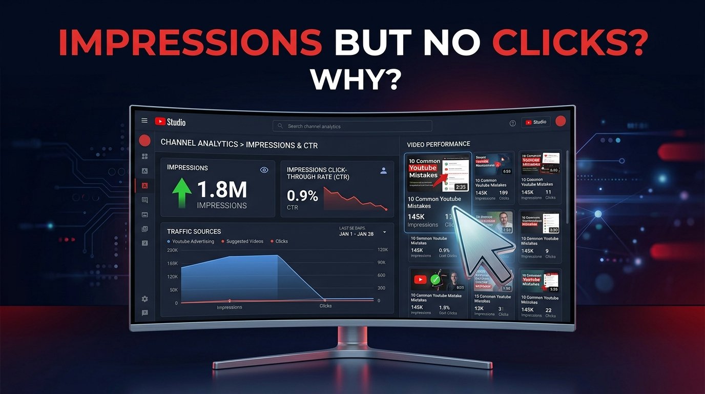 why YouTube videos get impressions but no clicks